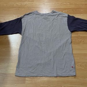 BDG Waffle Sleeve Blocked Long Sleeve Tee Skater Oversized